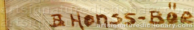 Signature by Birger Emmanuel HANSSON-BÖE