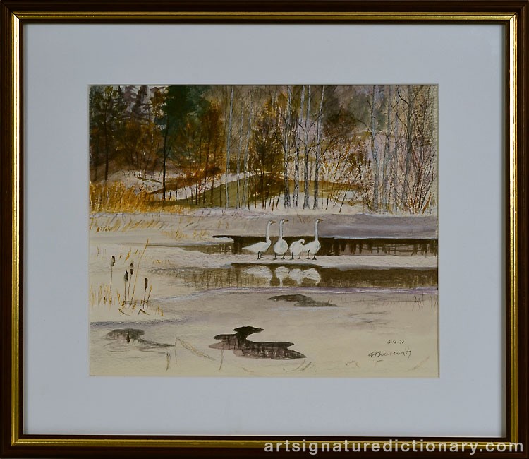 Close-up details showing Gunnar BRUSEWITZ signature forgery characteristics