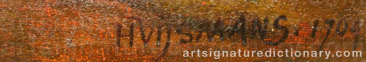 Authentic signature by Nicolaes BERCHEM on artwork