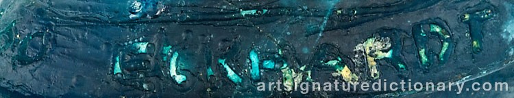 Authentic signature by Edris ECKHARDT on  artwork