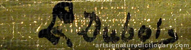 Authentic signature by L DUBOIS on  artwork