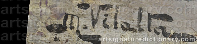 Authentic signature by Michel VILALTA on  artwork