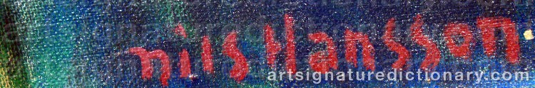 Signature by Nils HANSSON
