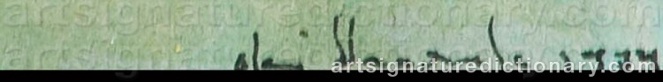 Authentic signature by Olavi VAARULA on artwork