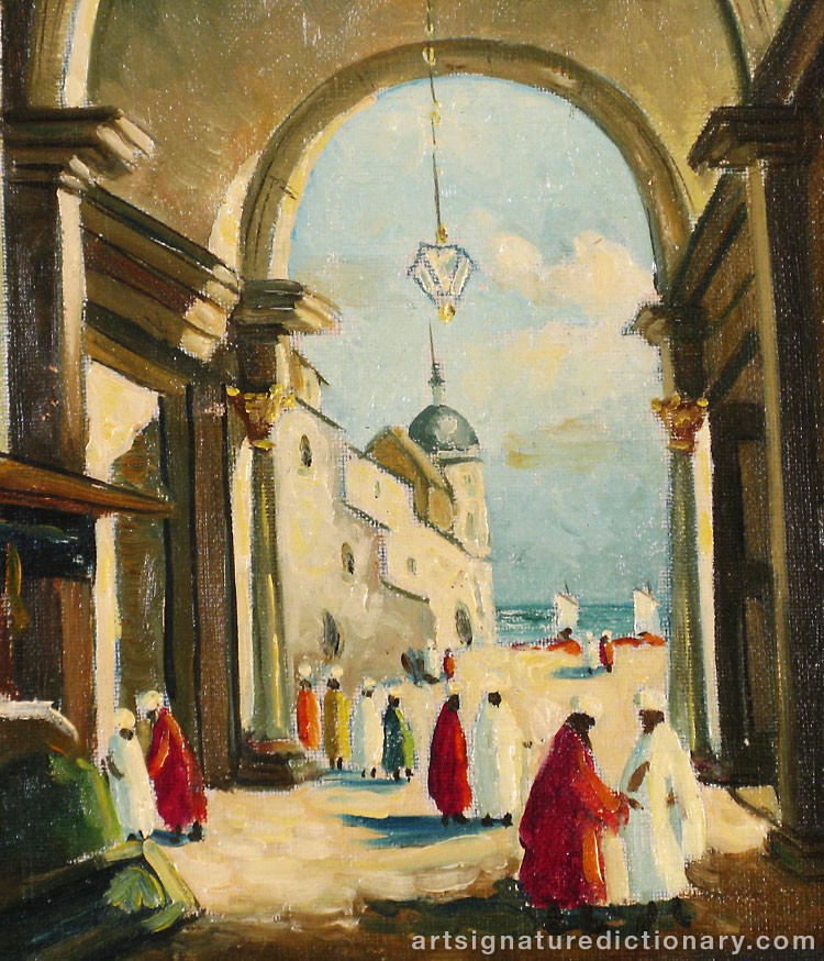 Close-up details showing Frans Wilhelm ODELMARK signature forgery characteristics