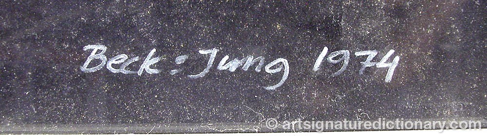 Authentic signature by Bo LJUNGBERG on  artwork