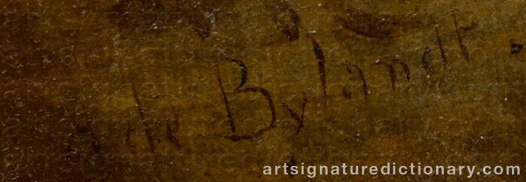 Authentic signature by Alfred Edouard Agenor DE BYLANDT on Painting/Watercolour artwork