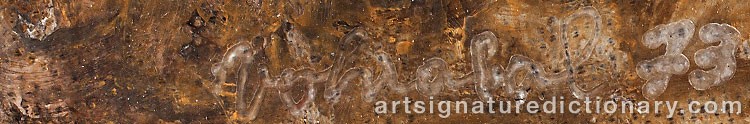 Authentic signature by Josef VOHRABAL on  artwork
