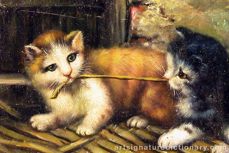 Close-up details showing Charles Emile JACQUE signature forgery characteristics