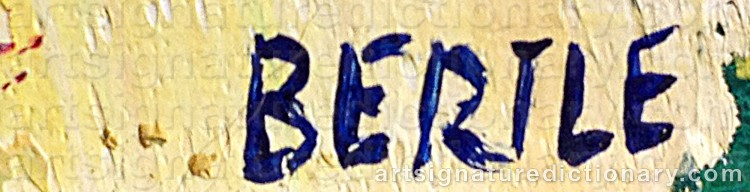 Authentic signature by Lars BERTLE on Painting/Watercolour artwork