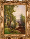 Close-up details showing Jean Baptiste Camille COROT signature forgery characteristics