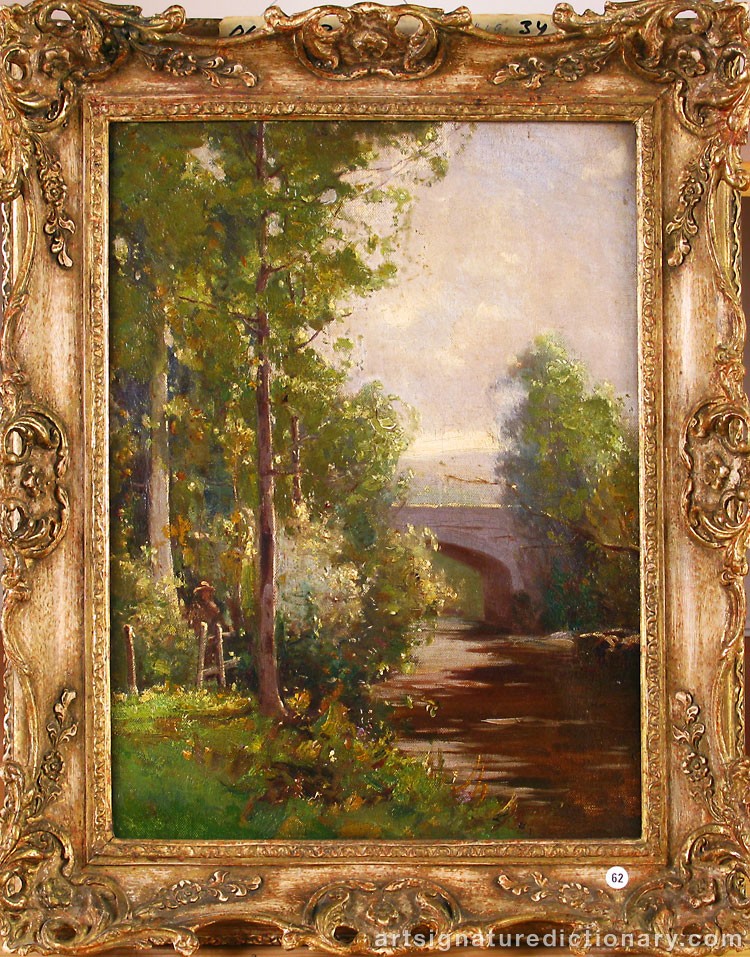 Close-up details showing Jean Baptiste Camille COROT signature forgery characteristics