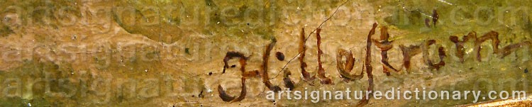 Signature by Pehr HILLESTRÖM