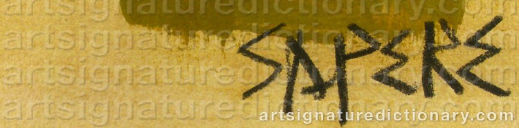 Authentic signature by Horacio SAPERE on  artwork