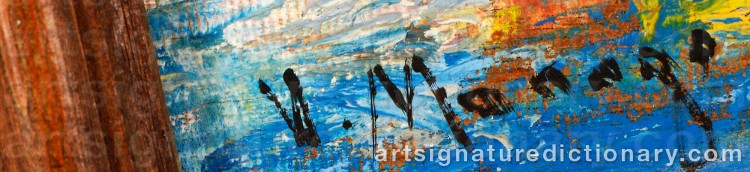 Authentic signature by Vincent MANAGO on Painting/Watercolour artwork