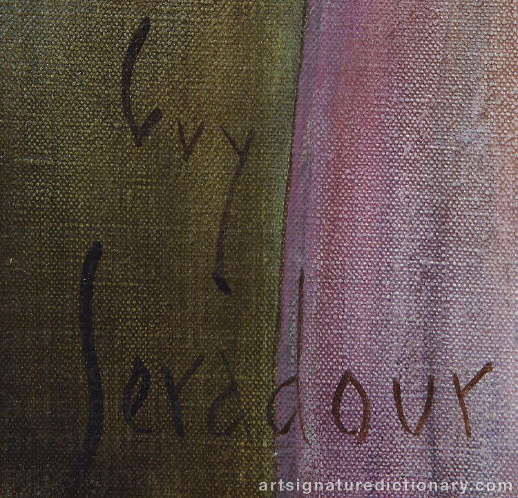 Authentic signature by Guy SERADOUR on Painting/Watercolour artwork
