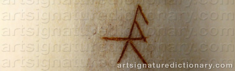Authentic signature by Sven-Åke (Sami Artist) RISFJELL on Other artwork