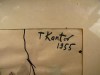 Close-up details showing Tadeusz KANTOR signature forgery characteristics