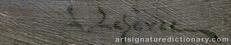 Authentic signature by L. LEFEVRE on  artwork