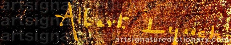 Authentic signature by Albert LYNCH on  artwork