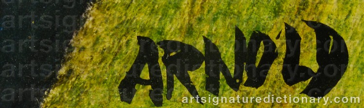 Signature by Hans ARNOLD