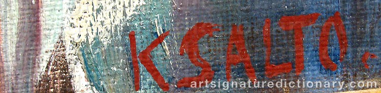 Authentic signature by Kamma SALTO on  artwork