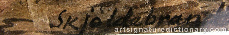 Authentic signature by Anders Fredrik ‘A.f.’ SKJÖLDEBRAND on  artwork