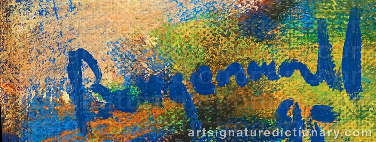 Authentic signature by Eva BERGENWALL on Painting/Watercolour artwork