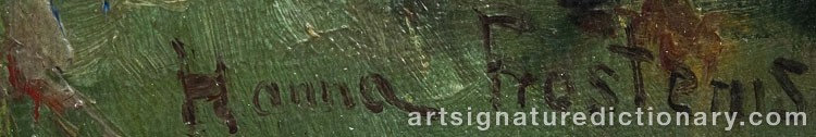 Signature by Hanna FROSTERUS-SEGERSTRÅLE