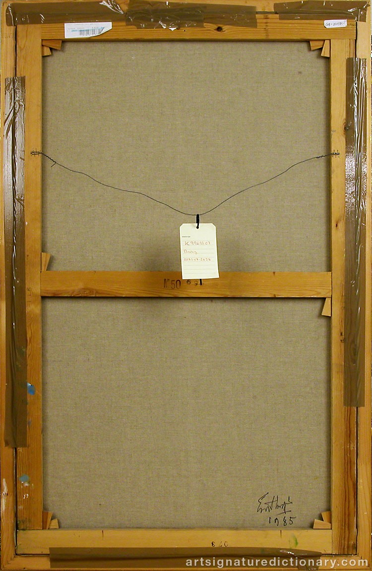 Close-up details showing Evert LUNDQUIST signature forgery characteristics