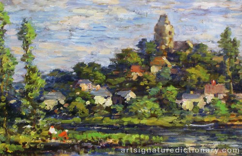 Close-up details showing Claude MONET signature forgery characteristics