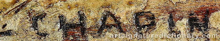 Authentic signature by Jean CHAPIN on  artwork
