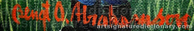 Signature by Bengt Olov ‘Bengt O.’ ABRAHAMSSON