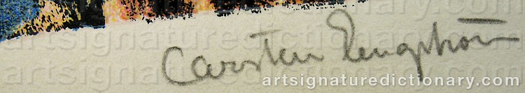 Authentic signature by Carsten ENGSTRÖM on artwork