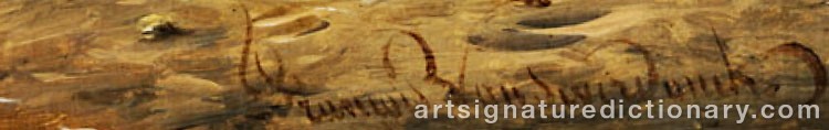 Authentic signature by Franz Van SEVERDONCK on  artwork