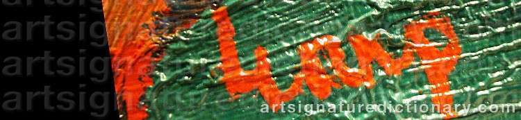 Authentic signature by Elon GARP on  artwork