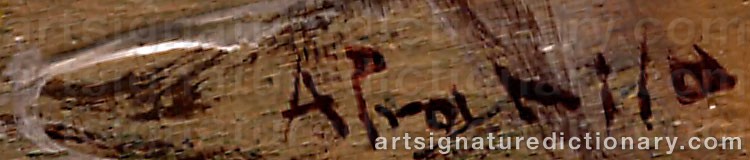 Authentic signature by Attilio PRATELLA on artwork