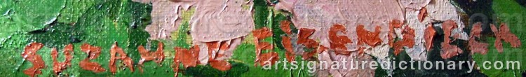 Authentic signature by Suzanne EISENDIECK on artwork