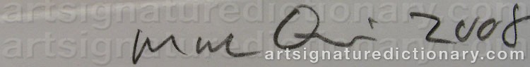 Authentic signature by Marc QUINN on artwork