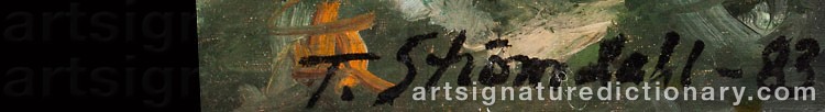 Authentic signature by Thomas STRÖMDAHL on  artwork