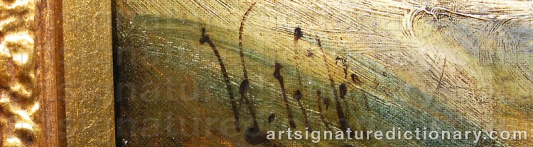 Authentic signature by William WEBB on Painting/Watercolour artwork