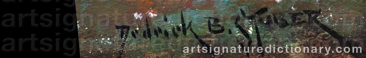 Authentic signature by Dedrick Brandes STUBER on  artwork