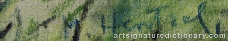 Authentic signature by Karl Marcus ‘Marc’ HENTZEL on  artwork