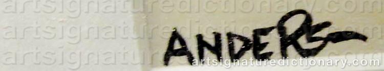 Authentic signature by Anders ‘Tecknar-Anders’ ANDERSÖ on  artwork