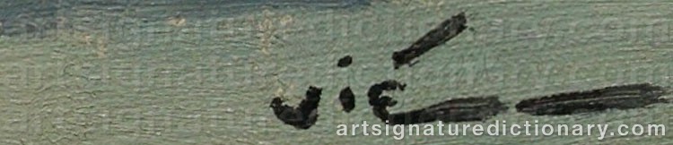 Authentic signature by Gabriel VIÉ on  artwork