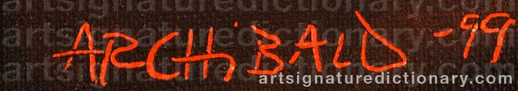 Authentic signature by Archibald RUDLING on Painting/Watercolour artwork