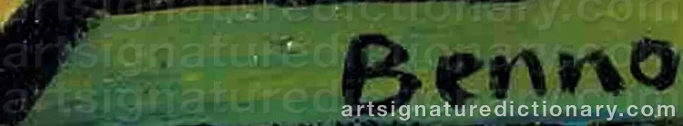 Authentic signature by Benjamin BENNO on  artwork