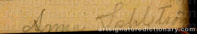Authentic signature by Anna SAHLSTRÖM on  artwork