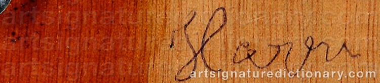 Authentic signature by Juhani HARRI on artwork