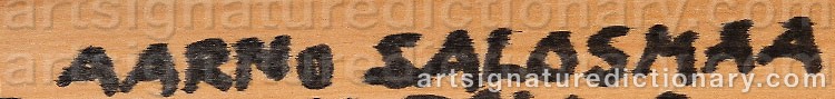 Authentic signature by Aarno SALOSMAA on artwork